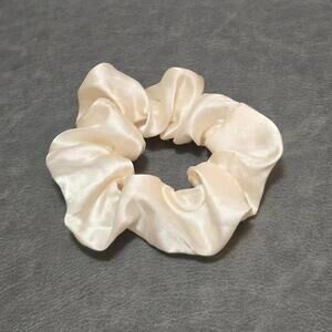 Satin Ivory Hair Scrunchie